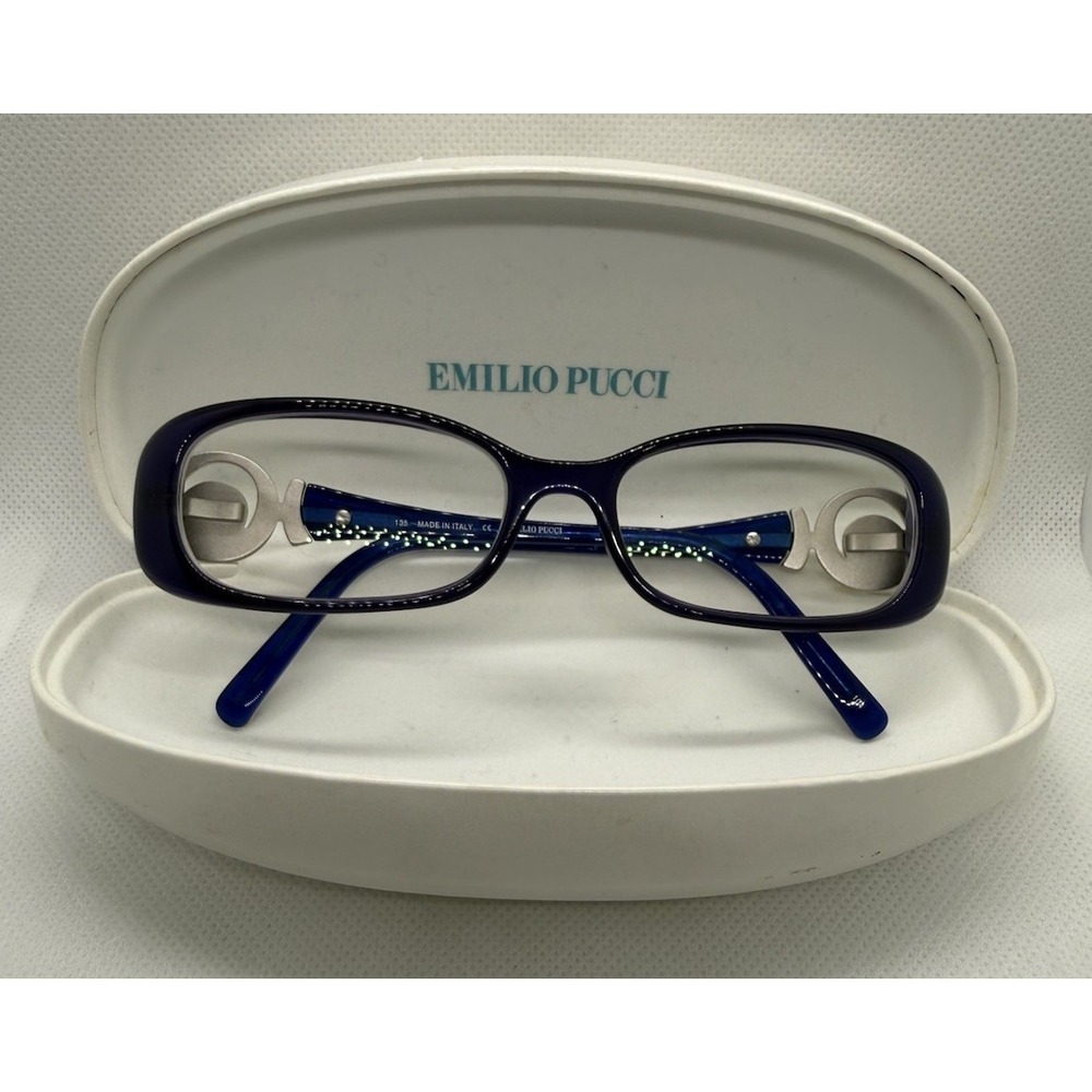 Emilio Pucci EP2633R Eyeglasses 51-16-135‎ Blue Purple Made In Italy Frames Only